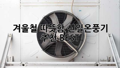 겨울철 따뜻함, 신일온풍기 추천 BEST!